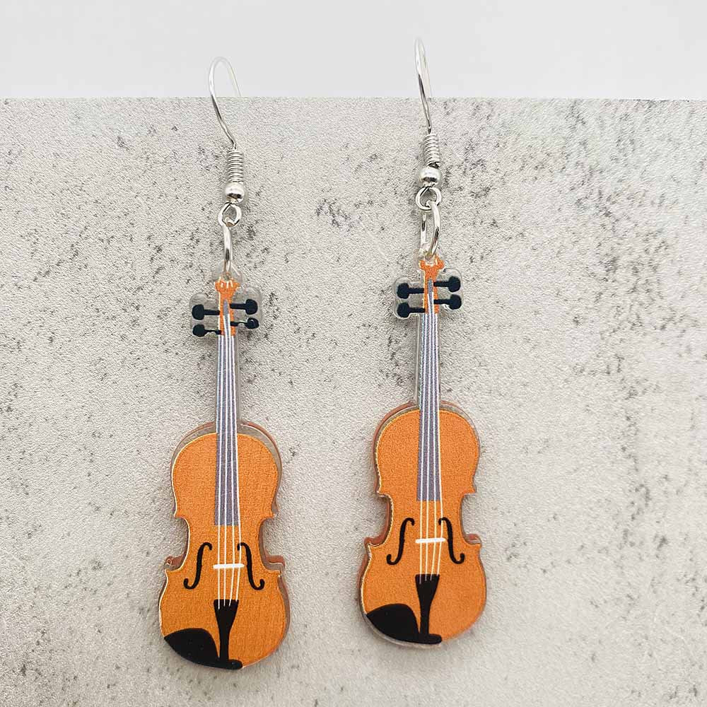 Wholesale Music Instruments Electronic Guitar Acrylic Earrings